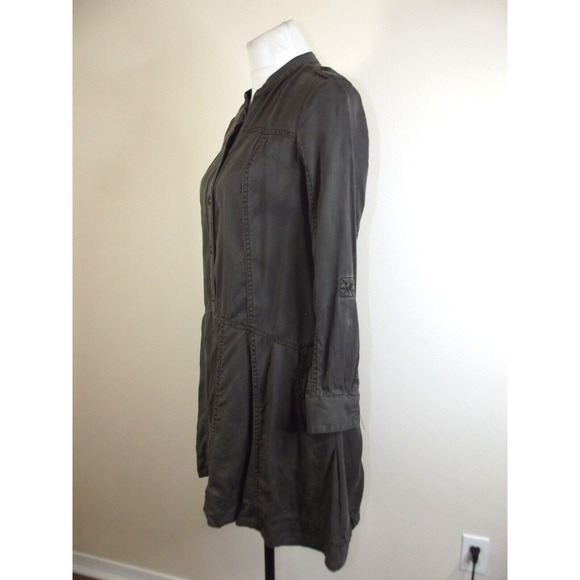 Anthropologie Holding Horses Mariona Military Shirt Dress - Size 2 100% Lyocell - Picture 4 of 8